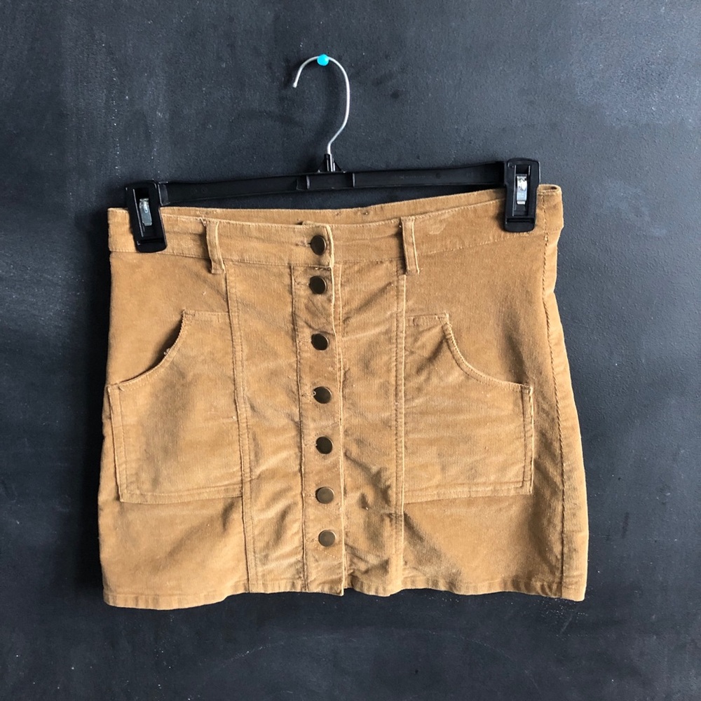 Altar’d state button-up corduroy skirt